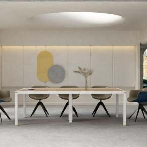 现代会议桌椅组合3D模型下载